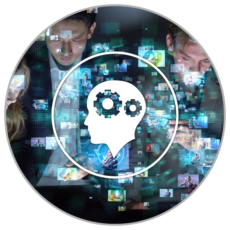 Frontline Managed Services History Images Person with Gear Icon in Head